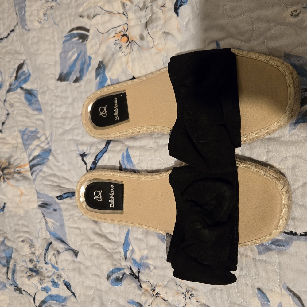 Blank NYC Black Espadrille Shoes Simple Design